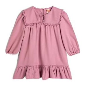 Koton Robe à manches longues, col Peter Pan, poignets élastiques, pour bébé fille, Violet (354), 18-24 Monate