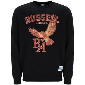 Russell Athletic E36372-IO-099 Clemens-Crewneck Sweatshirt Homme Long T-shirt Noir Taille L