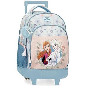 Disney Own Your Destiny Bagage - Messenger Bag voor meisjes, Blauw, Compacte rugzak met 2 wielen
