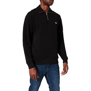 Lacoste Sh1927 Sweatshirt voor heren, zwart.