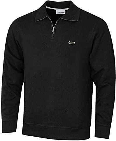 Lacoste Sh1927 Sweatshirt voor heren, zwart.