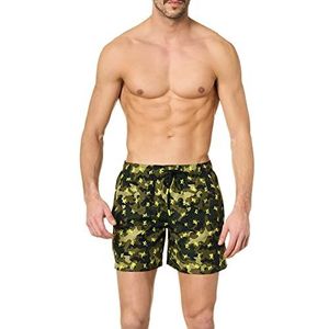 Goldenpoint Badeanzug Short de bain pour homme Motif camouflage, multicolore, L
