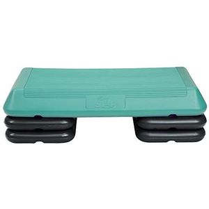 The Step Anti-slip platform voor aerobic- en vier originele zwarte verhogingen, blauwgroen/violet, nr. 4