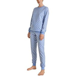 CALIDA Shell Nights Pyjama à manches courtes pour femme, Bleu Hydrangea, 38-40