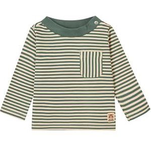 Noppies T-shirt Goni à manches longues pour bébé garçon à rayures, Vert canard - P721, 80