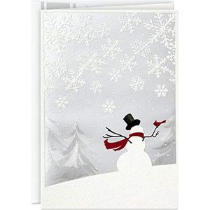 Hallmark Kerstkaarten in doos, sneeuwpop en cardinaal, 16 kaarten en 17 enveloppen