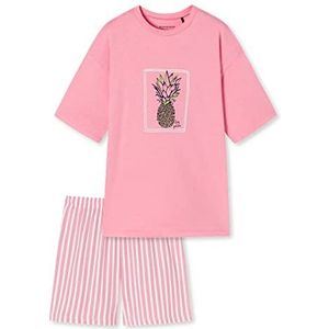 Schiesser Kostuum voor meisjes, korte pyjama, bedrukt, roze, 164, Roze print