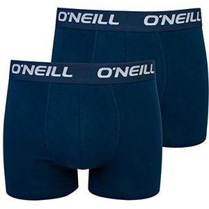 O'Neill Set van 2 modieuze boxershorts voor heren in elegante kleuren voor elke gelegenheid, marineblauw/marineblauw.