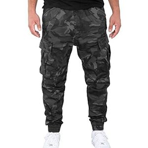 ALPHA INDUSTRIES Airman broek voor heren, Zwart camouflage