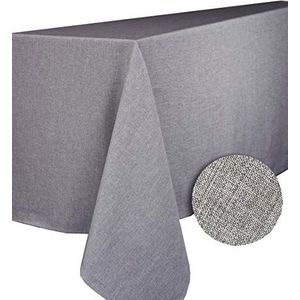 Calitex Brome tafelkleed, rond, polyester, grijs, rond, 180 cm