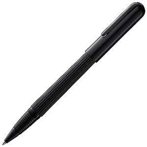 LAMY Import 392 - rollerpen met ongewone PVD-behuizing, mat-zwart en gepolijste clip - Mine M 66 zwart - lijnbreedte M