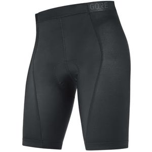 GORE Wear Dames Mountainbike-shorts, ademend, met inzetstuk van chamoisleer, Gore C5 Women Shorts Tights+, Maat: 42, Kleur: Zwart, 100130, zwart.