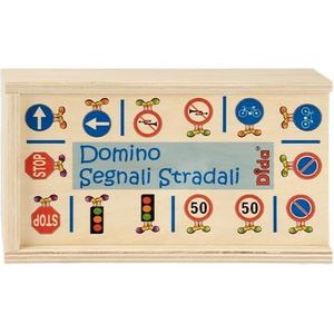 Dida - Domino spel voor kinderen 28 bakstenen | Montessori spellen 3 jaar | Domino kinderen van hout