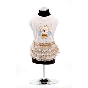 Trilly Tutti Brilli Jersey-jurk met grappige Swarovski-stenen, beige – 1 product, Beige