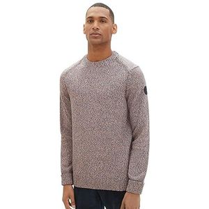 TOM TAILOR 1038246 heren sweater, 34234 - Blue Orange Mouline