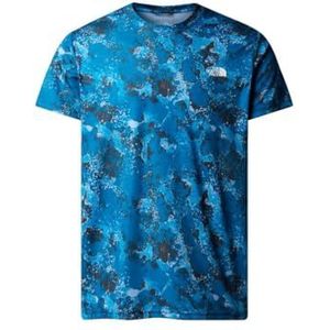THE NORTH FACE NF0A8874WKI1 M Reaxion AMP Crew Print Adriatic T-shirt pour homme Bleu Moss Camouflage Taille XL, Blue Moss Camo, XL