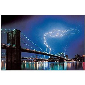 ArtPlaza AS10223 Dekoschild, Bridge (Lightning) - (Brooklyn), hout, meerkleurig, 90 x 1,8 x 60 cm