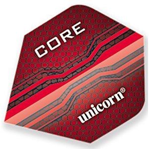 Unicorn Core 75 Core Plus Flight dartpijlen, één maat, rood