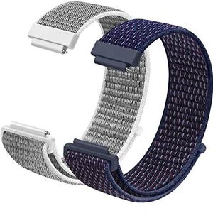 Vicloon horlogebandje van nylon met snelsluiting, 2 stuks - 16 mm, 18 mm, 20 mm - Voor dames en heren - Meerkleurig