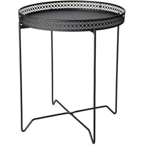 Well Home Ronde metalen tafel zwart Ø 40 cm