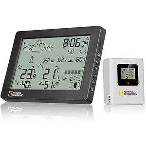 National Geographic BaroTemp HZ Weerstation met thermometer, hygrometer en barometer, met weersvoorspelling en meer