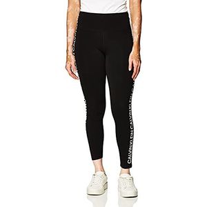 Calvin Klein Repeat Capital Calvin Logo High Waist Full Length Leggings Dames, Wit