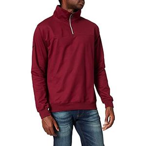 Trigema Sweatshirt met ritssluiting voor heren, Rood (Chianti Melange 639)