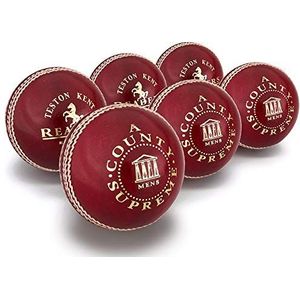 Readers Unisex County Supreme A Cricketballen, 155,9 g, rood, 6 stuks