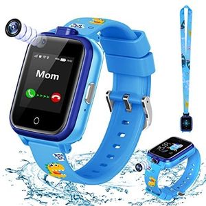 LiveGo - Smartwatch voor kinderen, 4G Smart Watch, veilig met dubbele camera, GPS-tracker, SOS-oproep, wifi voor kinderen, 4-12 jaar, verjaardagscadeau (T13 blauw)