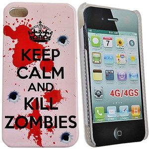 Accessory Master Keep Calm and Kill Zombies beschermhoes voor iPhone 4S