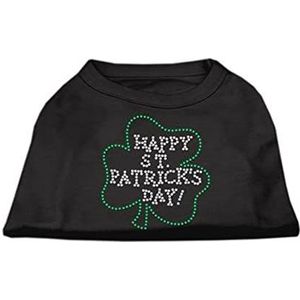 Mirage Pet Products Happy St. Patrick's Day huisdierenhemd, met strassteentjes, maat XL, zwart