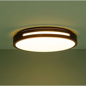 Brilliant Woodbury G99496/70 plafondlamp, hout, donker/wit