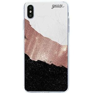 Gocase Glamour Tricolor telefoonhoes compatibel met iPhone XS Max, hoes, transparant, telefoonhoes met opdruk, siliconen, TPU, transparant, anti-kras case, tricolor