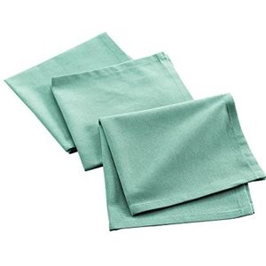 Livetti 3xServetten Table Napkin 3 Stuks Recycled 40x40cm Katoen Mint