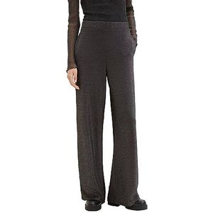 TOM TAILOR Denim Pantalon évasé pour femme, 34029 - Noir pailleté, XL