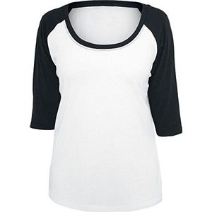 Urban Classics T-shirt (2 stuks) voor dames, meerkleurig (Wht/Blk 224)