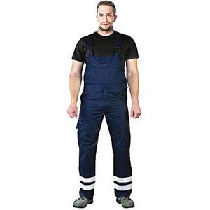 Leber & Hollman LH-Bister werkbroek B, 65% polyester, 35% katoen, 270 g/m², kniebeschermers, reflecterende strepen op de broekspijpen, zwart.