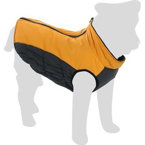 Flamingo Limo gele winterjas voor honden - geel - 30 cm - wasbaar - spatwaterdicht - gewatteerd en afgewerkt met fleece aan de binnenkant - A: 30 cm B: 33 cm C:49 cm