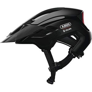 ABUS MonTrailer Quin mountainbike-helm, intelligente fietshelm met ongevallenherkenning en SOS-alarmsysteem, voor dames en heren, zwart, M