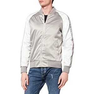 Urban Classics Heren souvenir jas meerkleurig (zilver/gebroken wit 853), XXL, meerkleurig (zilver/offwhite 853)