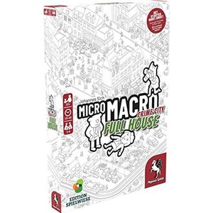 Pegasus Press, MicroMacro: Crime City - Full House, Board Game, leeftijden 12+, 1-4 spelers, 15-45 minuten speeltijd meerkleurig, PEG59061E