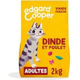 Edgard & Cooper Natuurlijk kattenvoer zonder granen, premium voeding, gezonde en evenwichtige voeding (nieuw – kalkoen voor volwassenen, 2 kg)