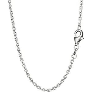 NKlaus Lange halsketting van 925 zilver, 925 sterling zilver, 50 cm, diamantketting, 1,7 mm breed, 4466