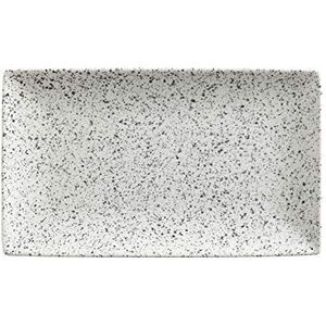 Maxwell & Williams Caviar Speckle Serveerdienblad van porselein, rechthoekig, 27,5 x 16 cm, crèmekleurig