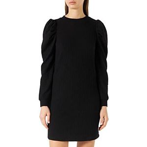 VERO MODA Vmdui LS Jrs Ga Short Sweat Dress Dames Jurk, zwart.