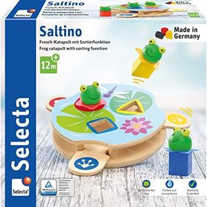 Selecta 62072 Saltino katapulte kikker houten motoriek speelgoed