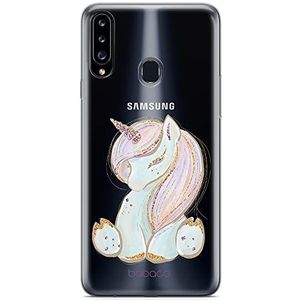 ERT GROUP Origineel en gelicentieerd Babaco beschermhoes voor de Samsung A20S - Unicorn 002 - perfect aangepast aan de vorm van de mobiele telefoon, gedeeltelijk transparant