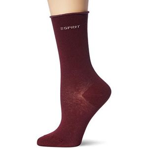 ESPRIT Dames Basic Pure 2-pack ademende sokken biologisch duurzaam katoen zachte randen zonder druk op het been geschikt voor diabetici multipack 2 paar, Rood (Shadow Red 8138)