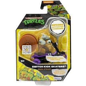 Teenage Mutant Ninja Turtles Rock Steady Mutant Mayhem Gyro Gyro Jouet de skateboard auto-stabilisant avec corde | TMNT Swich Kick Skaters, édition classique, cadeaux et jouets pour enfants à partir