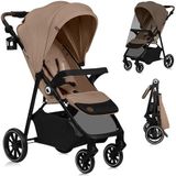 Lionelo Emma One Kinderwagen, licht, handig en compact, voor kinderen van 6 maanden tot 4 jaar, 360° wielen, met één hand opvouwbaar, rugleuning tot ligpositie, waterdichte zonwering